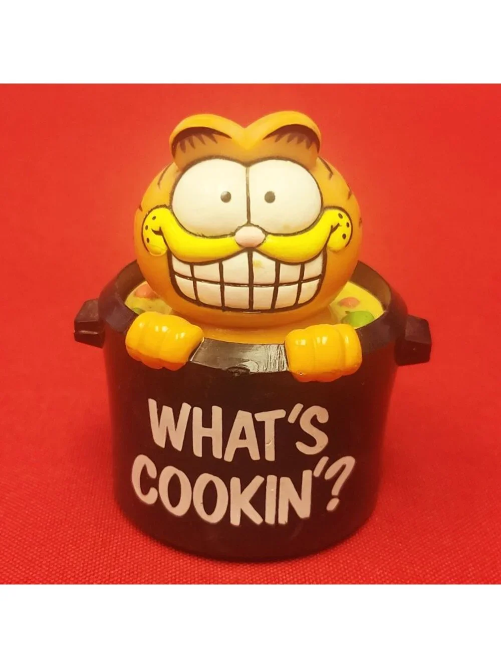 Vintage Garfield Inside Pot Whats Cookin Orange Cat Figurine